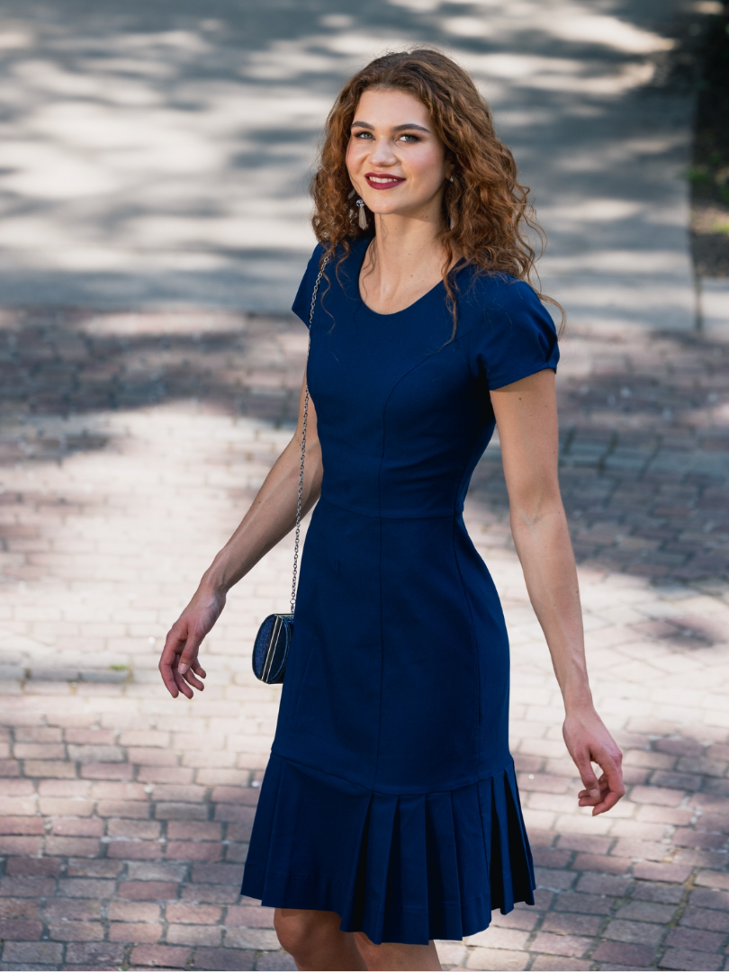 ワンピース Betty layered check dress 016_navycheckmate_51765_ForWeb